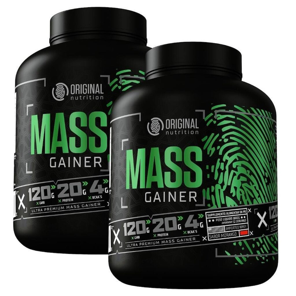 Kit 2x Mass Gainer Hipercalórico 1800G - Original Nutrition - Baunilha
