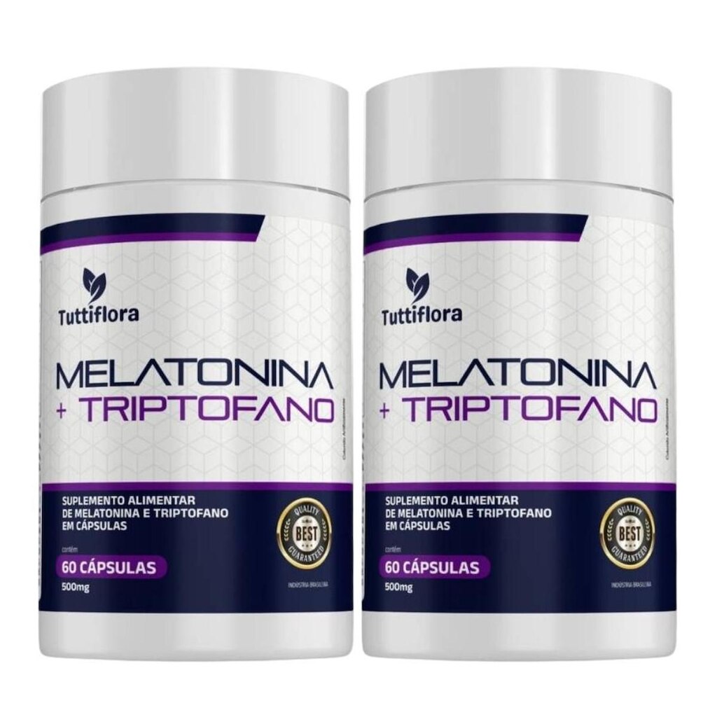 Kit 2x Melatonina + L-Triptofano 60 Cápsulas Tuttiflora
