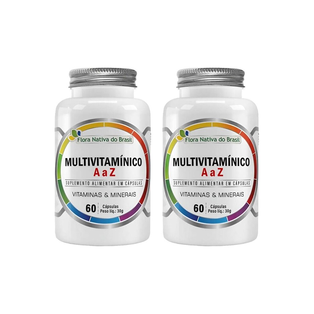 Kit 2x Multivitamínico A a Z 500mg 2x60 cps Flora Nativa