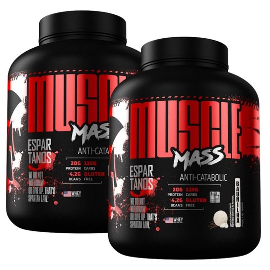 Kit 2x Muscle Mass Hipercalórico - Espartanos Menor preço em Kit 2x Muscle Mass Hipercalórico - Espartanos