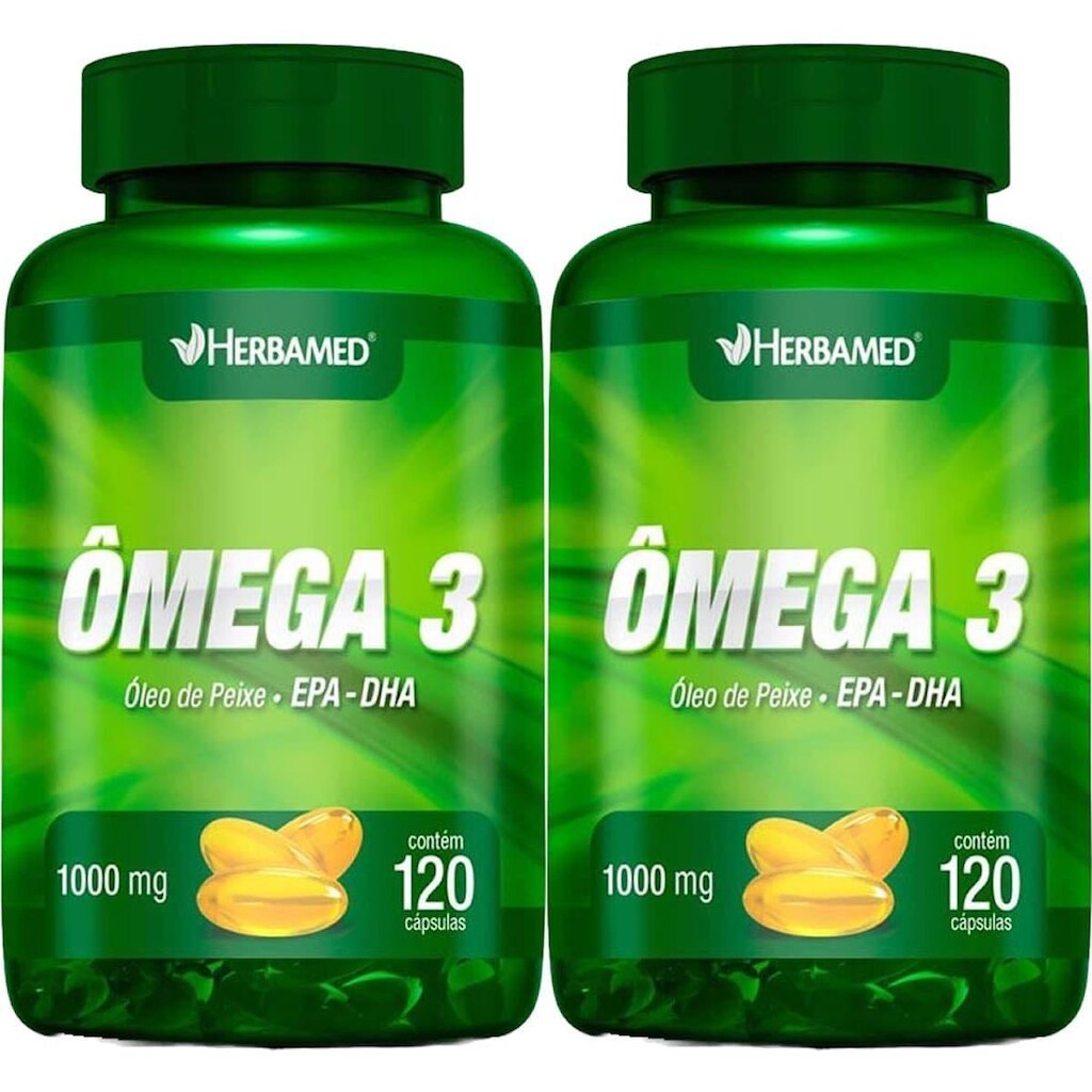 Kit 2X Ômega 3 1000mg - 120 Cápsulas - Herbamed