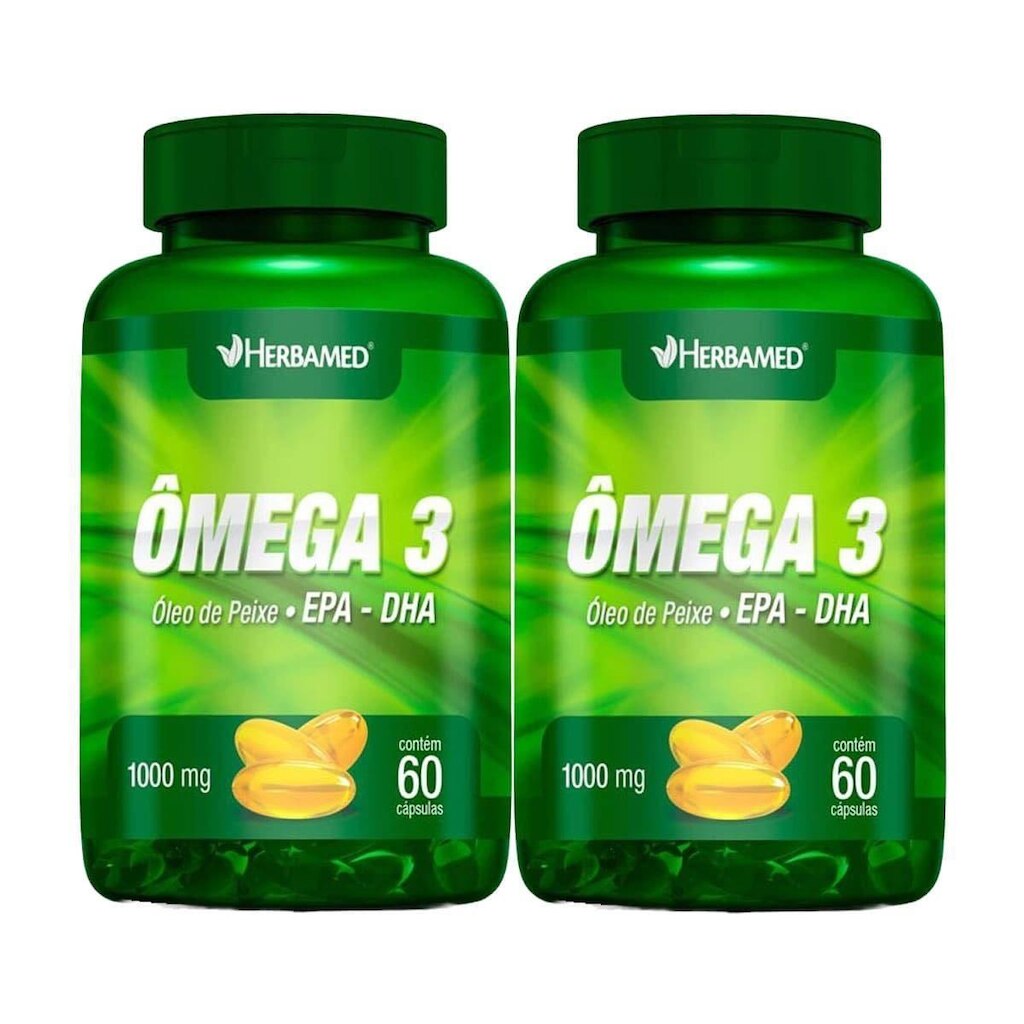 Kit 2X Ômega 3 1000mg - 60 Cápsulas - Herbamed