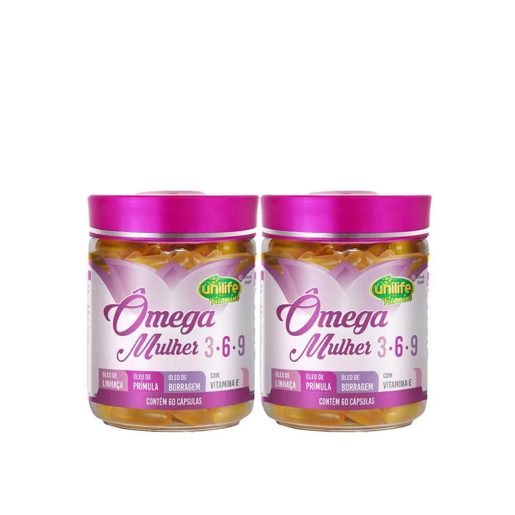Kit 2x Ômega Mulher 3, 6 e 9 60 Cápsulas Unilife