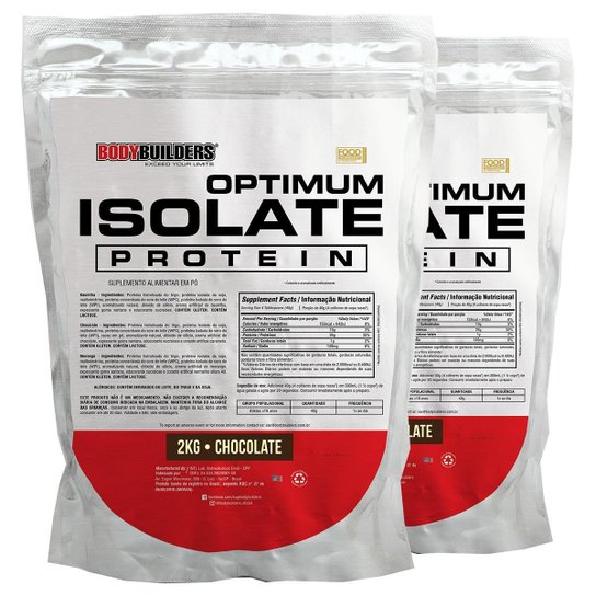 Kit 2x Optimum Isolate Whey Protein 2kg - Bodybuilders Menor preço em Kit 2x Optimum Isolate Whey Protein 2kg - Bodybuilders