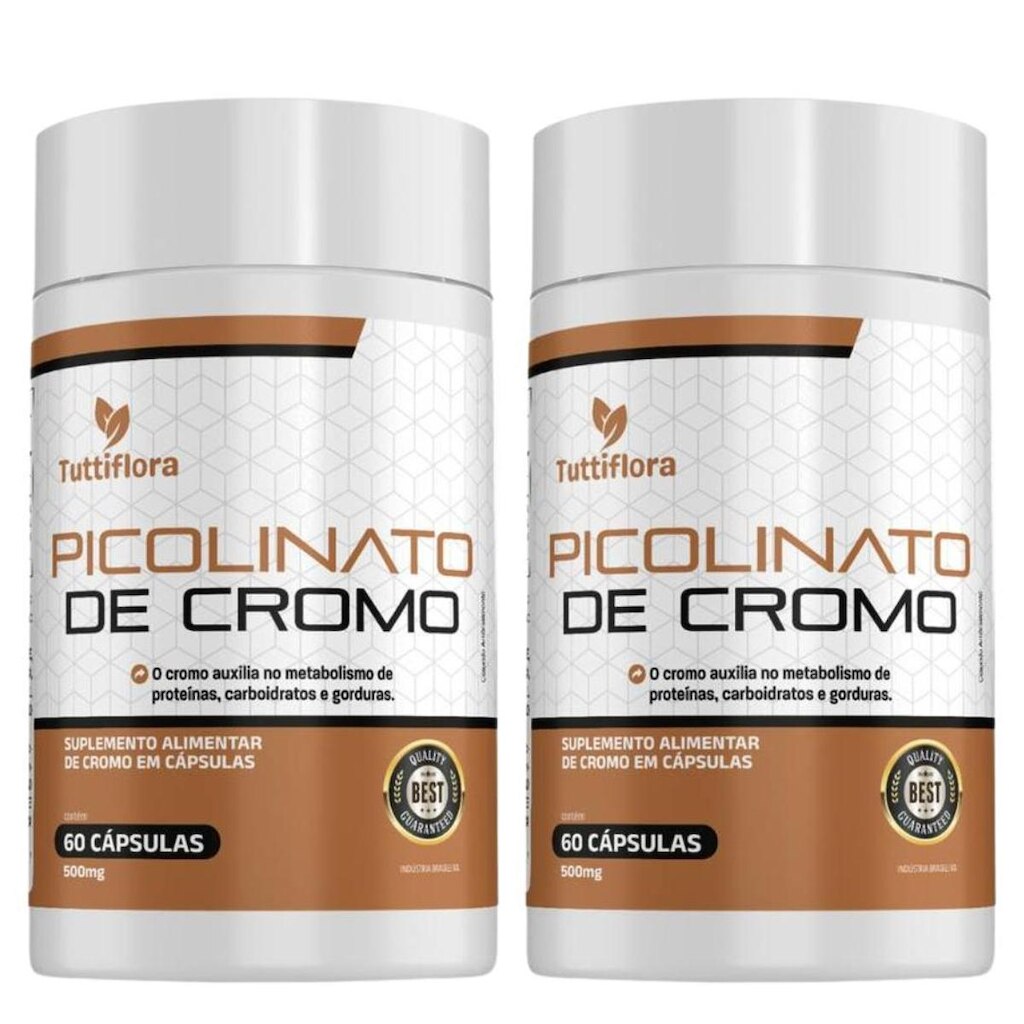 Kit 2x Picolinato de Cromo 60 Cápsulas Tuttiflora