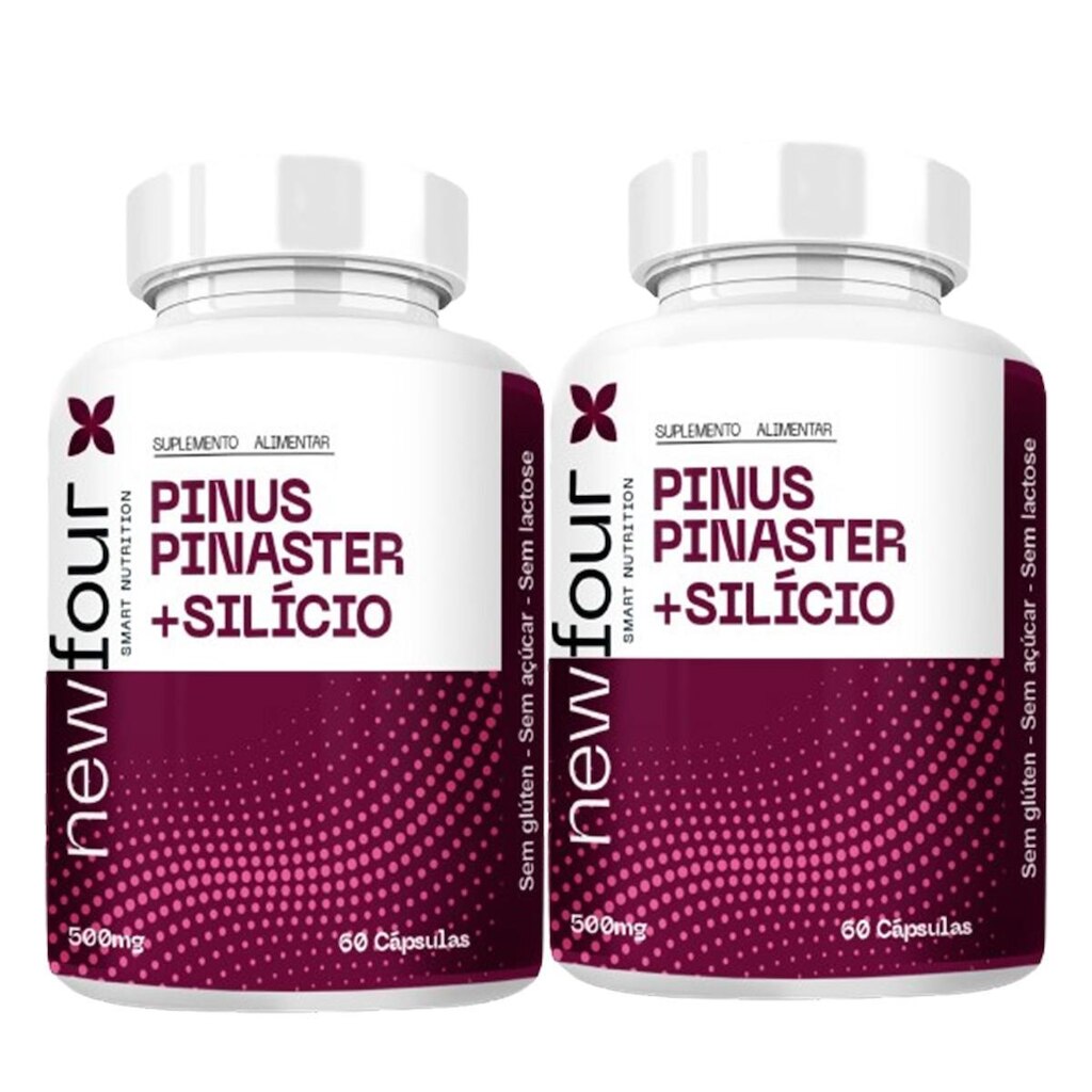 Kit 2x Pinus Pinaster + Silicio 500mg 60 caps NewFour