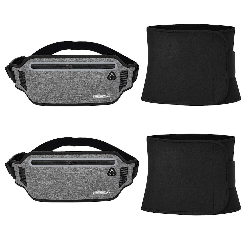 Kit 2x Pochete Leve Discreta + 2x Cinta Compressão Abdominal