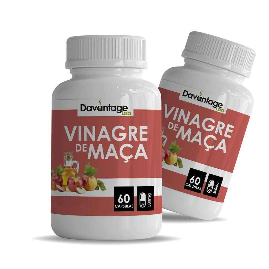 Kit 2x Potes de V. De Maçã 120 Cápsulas De 500mg