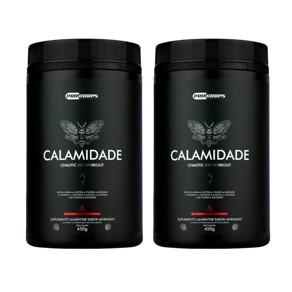 Kit 2x Pré Treino Calamidade 450g Energia Extrema