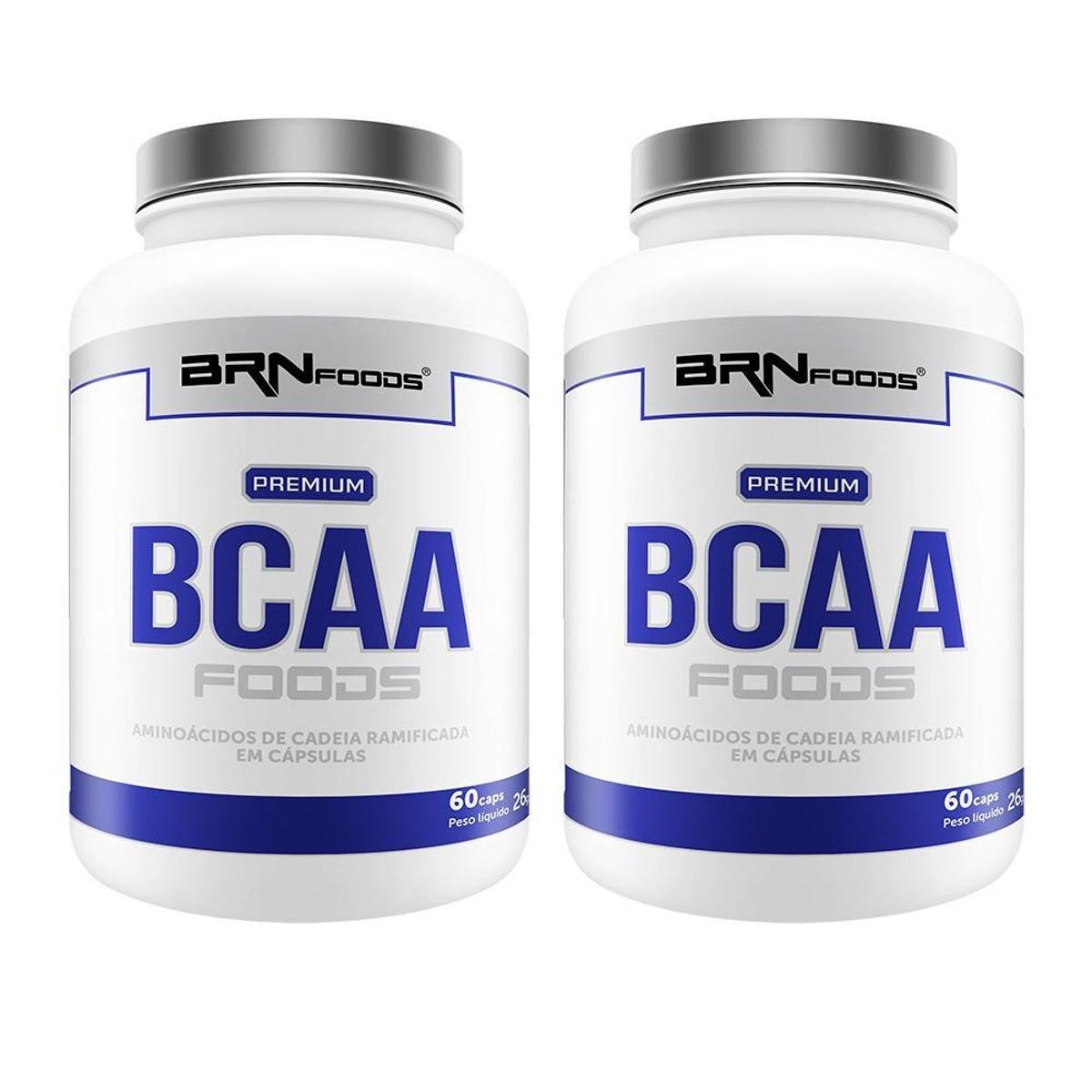 Kit 2x PREMIUM BCAA 60 caps BRN Foods