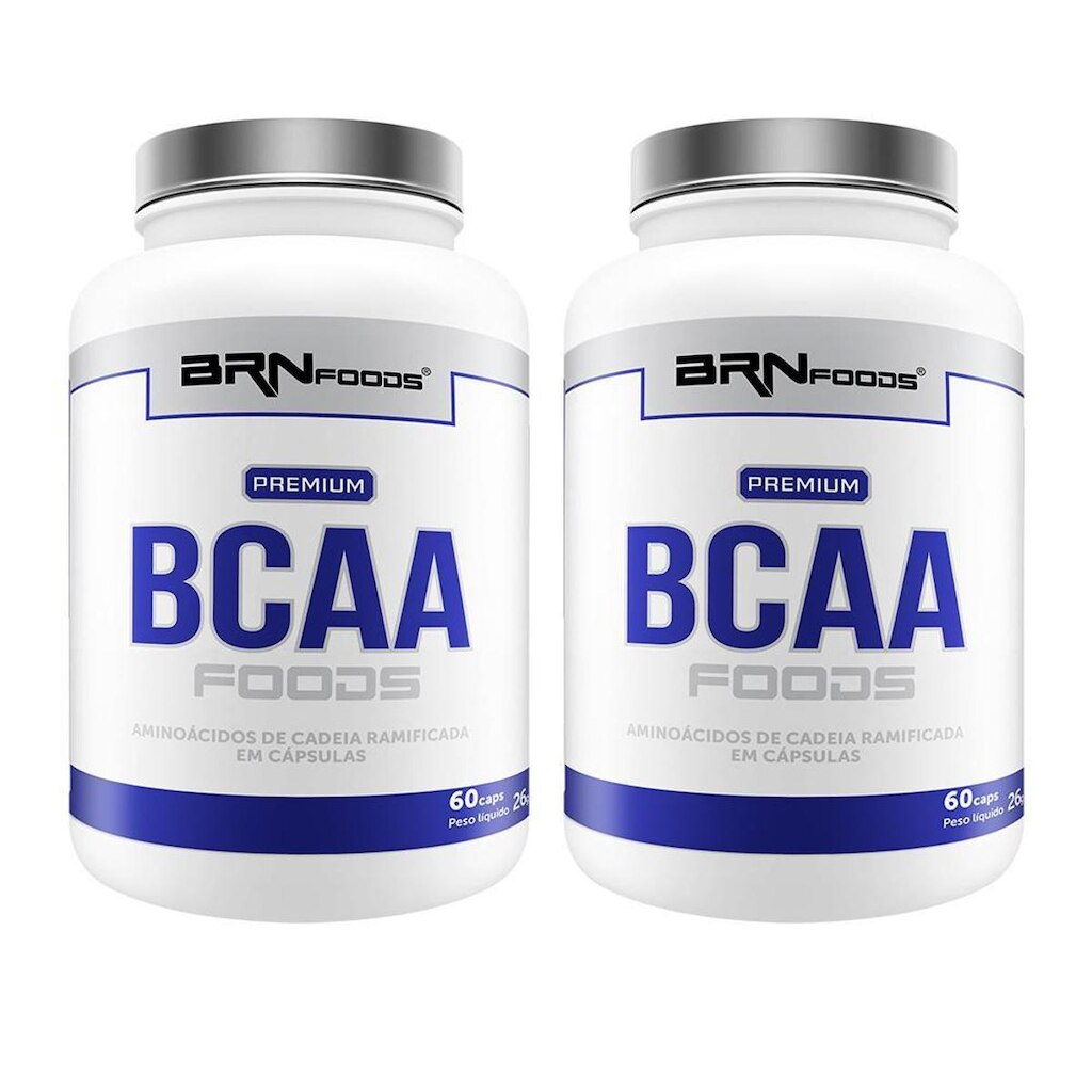 Kit 2x PREMIUM BCAA 60 cáps – BRN Foods