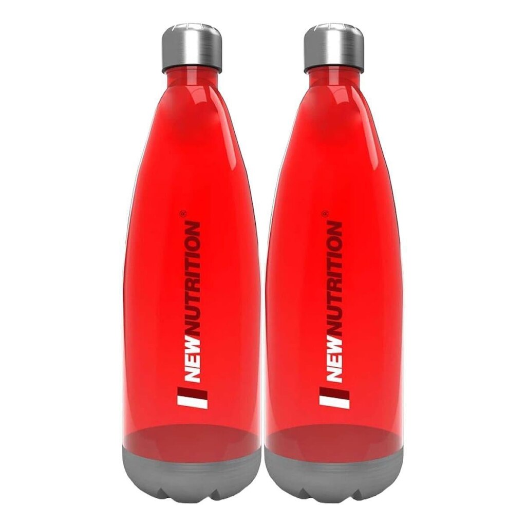 Kit 2X Squezze Plástica com Inox - 700ml Vermelha - NewNutrition