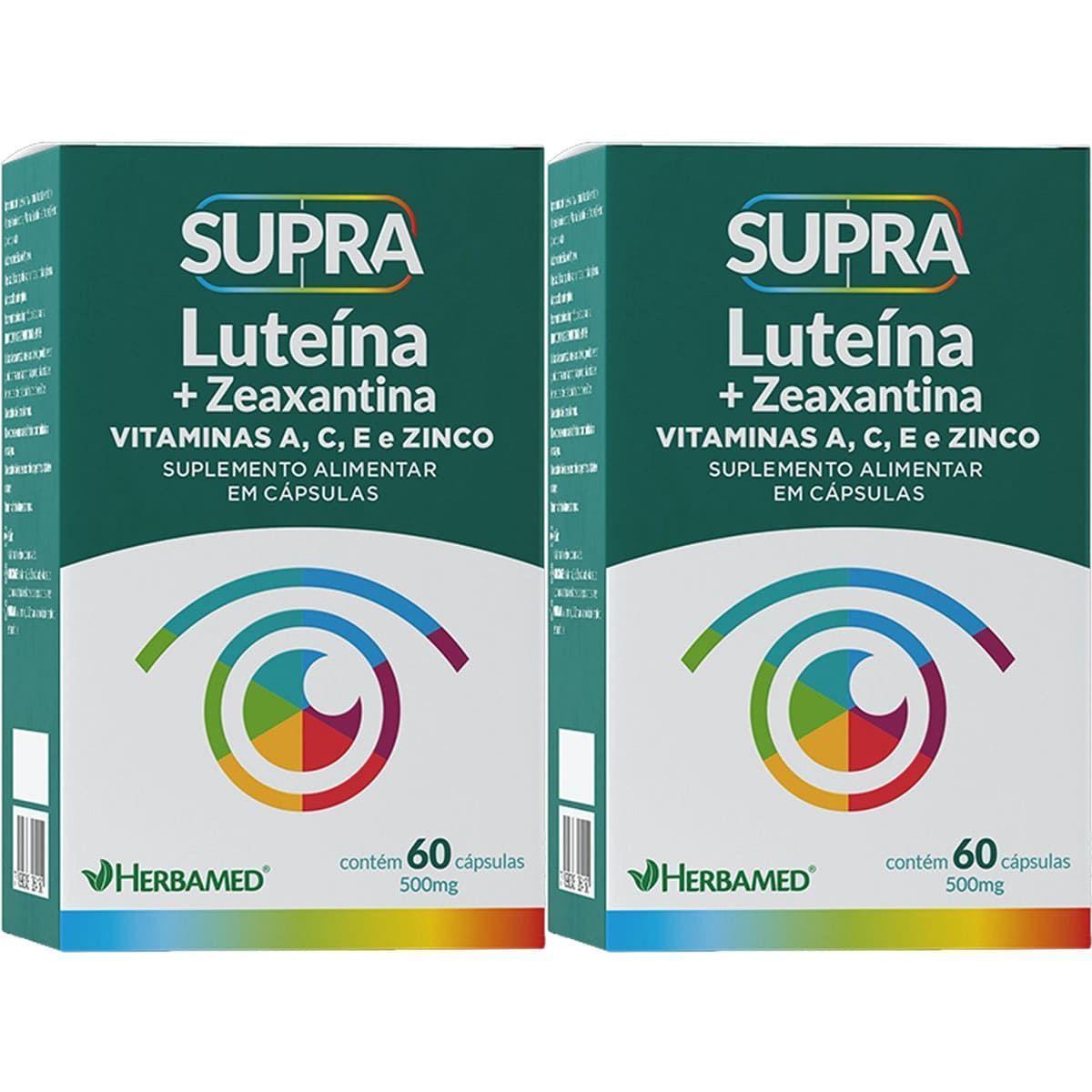 Kit 2X Supra Luteina Zeaxantina 500mg 60 Cápsulas