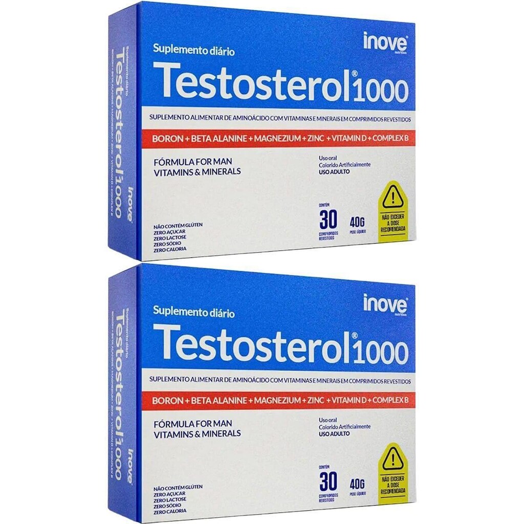Kit 2X Testosterol 1000 - 30 Comprimidos - Inove Nutrition