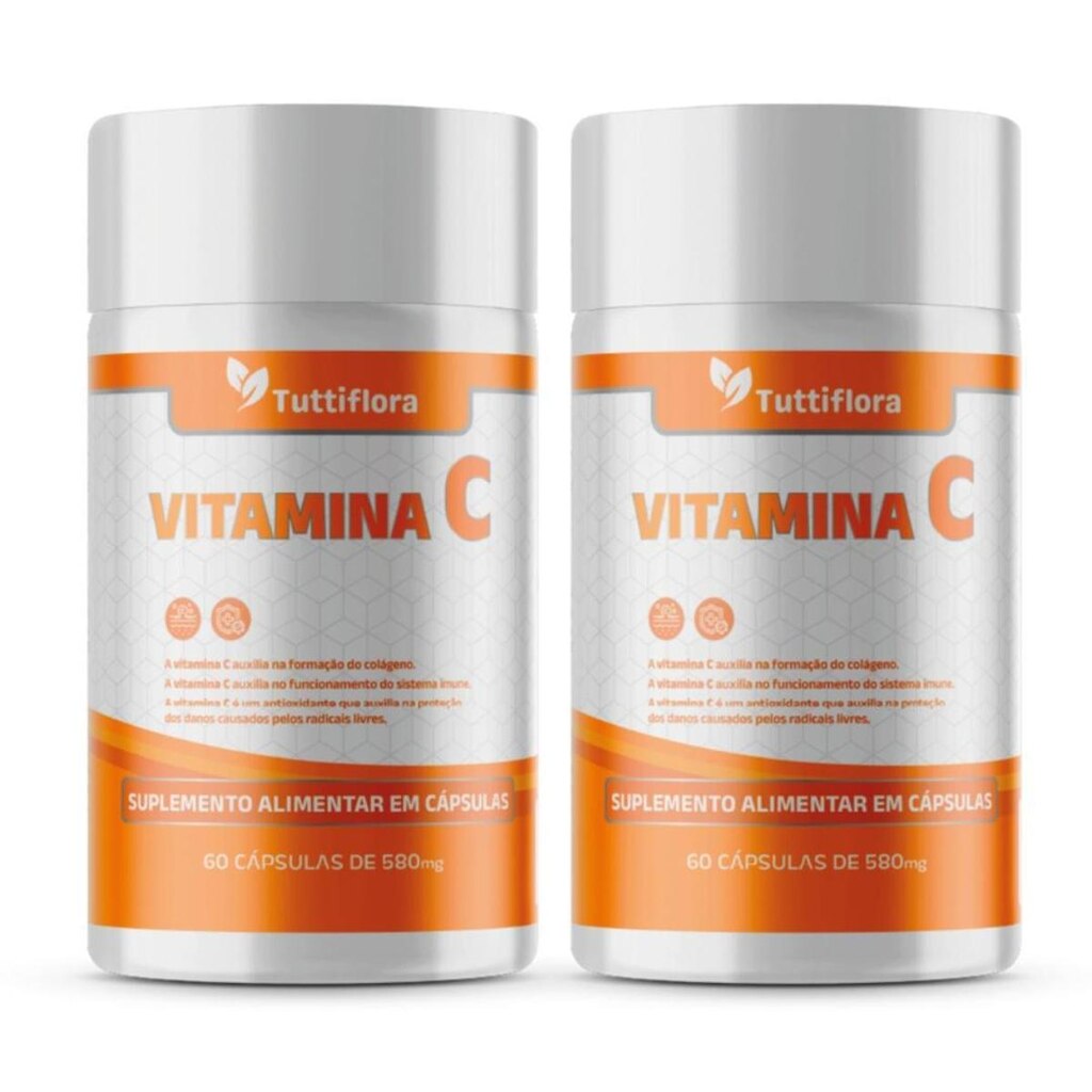 Kit 2x Vitamina C 580mg 60 Cápsulas TuttiFlora