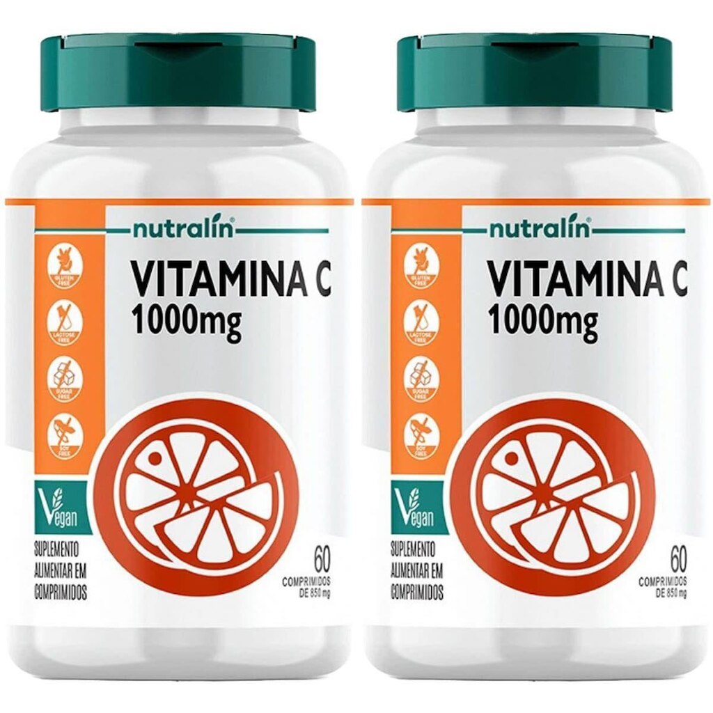 Kit 2X Vitamina C Vegan - 60 Comprimidos - Nutralin