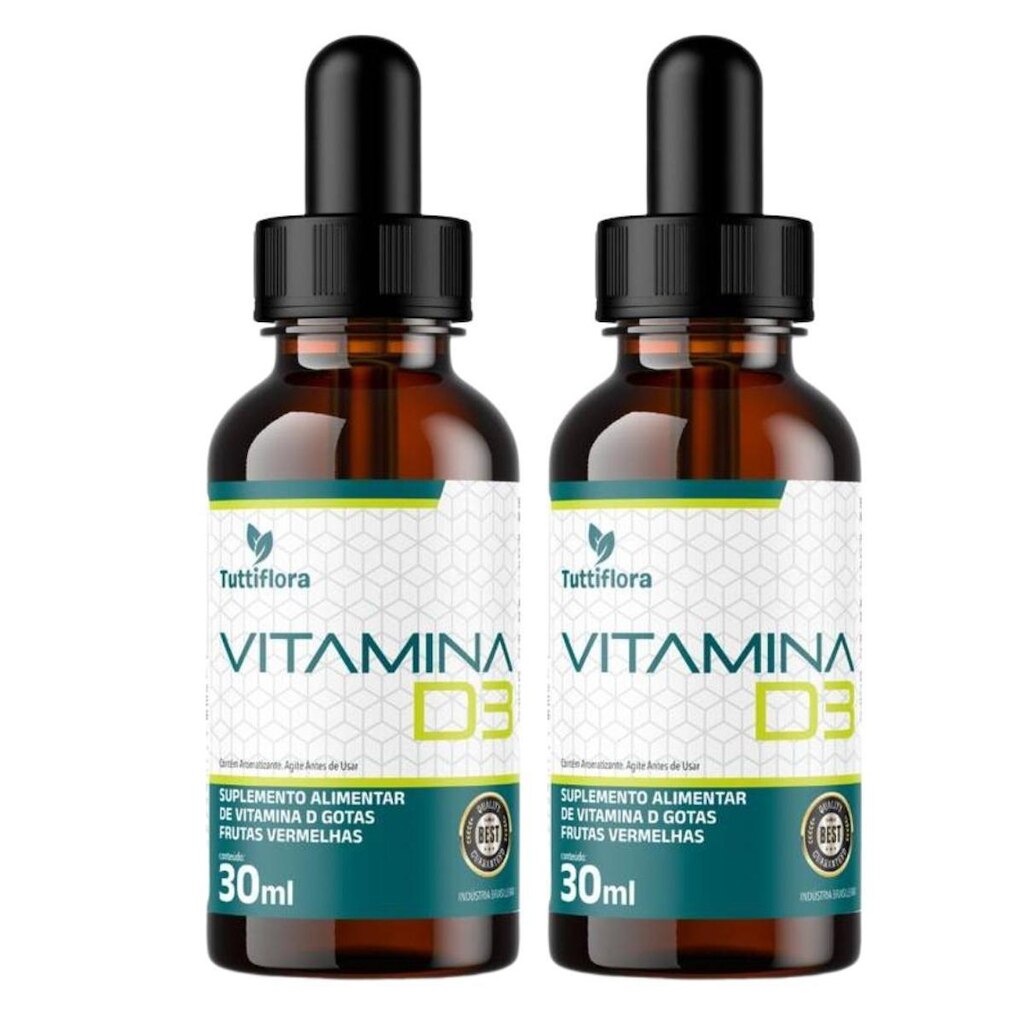 Kit 2x Vitamina D3 Sabor Laranja 30ml Tuttiflora