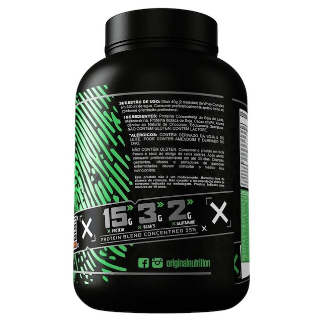 Kit 2X Whey Charged Original + Bcaa+ Creatina + Shaker