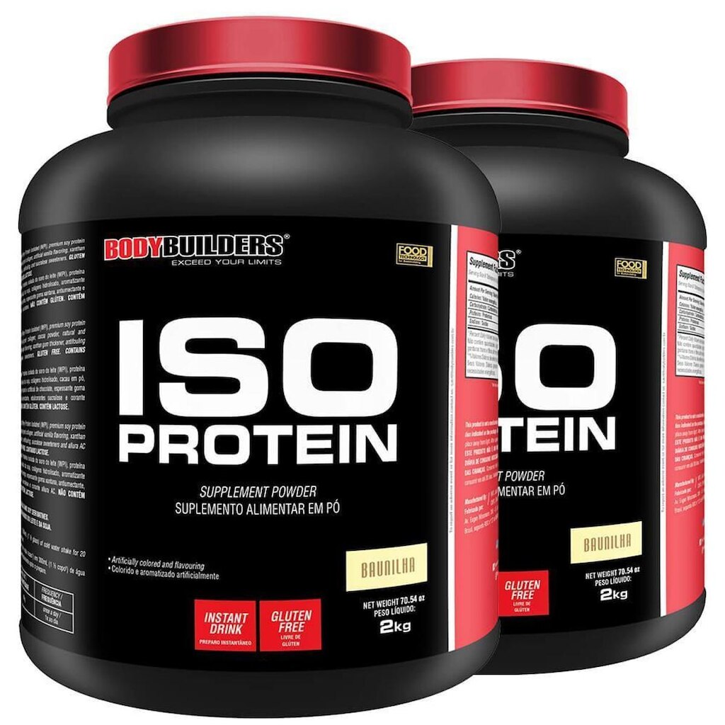 Kit 2x Whey Iso Protein 2kg - Bodybuilders