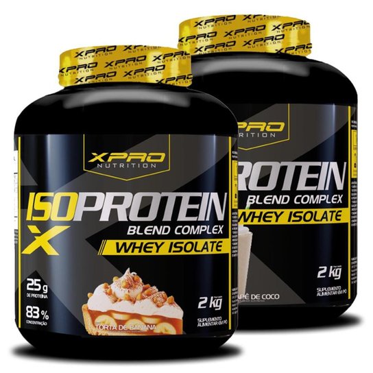 Kit 2x Whey Iso Protein Blend Complex Isolado 2Kg - XPRO