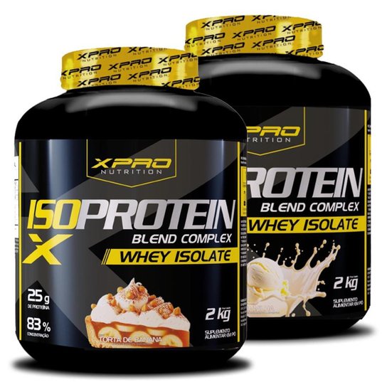 Kit 2x Whey Iso Protein Blend Complex Isolado 2Kg - XPRO