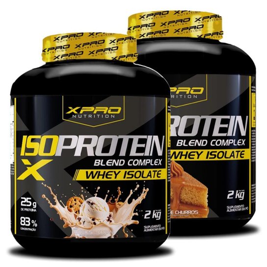Kit 2x Whey Iso Protein Blend Complex Isolado 2Kg - XPRO