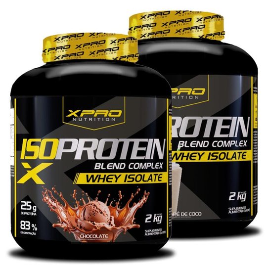 Kit 2x Whey Iso Protein Blend Complex Isolado 2Kg - XPRO