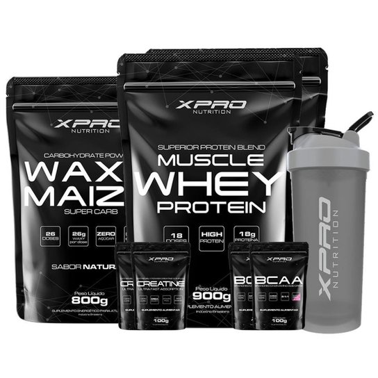 Kit 2x Whey Muscle 900g + Waxy Maize 800g+ 2x Creatina 100g + 2x Bcaa100g + Coqueteleira 700ml-Xpro é ruim? Kit 2x Whey Muscle 900g + Waxy Maize 800g+ 2x Creatina 100g + 2x Bcaa100g + Coqueteleira 700ml-Xpro é boa?