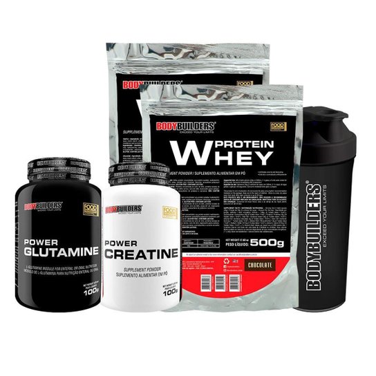 KIT - 2x Whey Protein 500g + Power Creatina 100g + Power Glutamina 100g + Coqueteleira - BB é ruim? KIT - 2x Whey Protein 500g + Power Creatina 100g + Power Glutamina 100g + Coqueteleira - BB é boa?