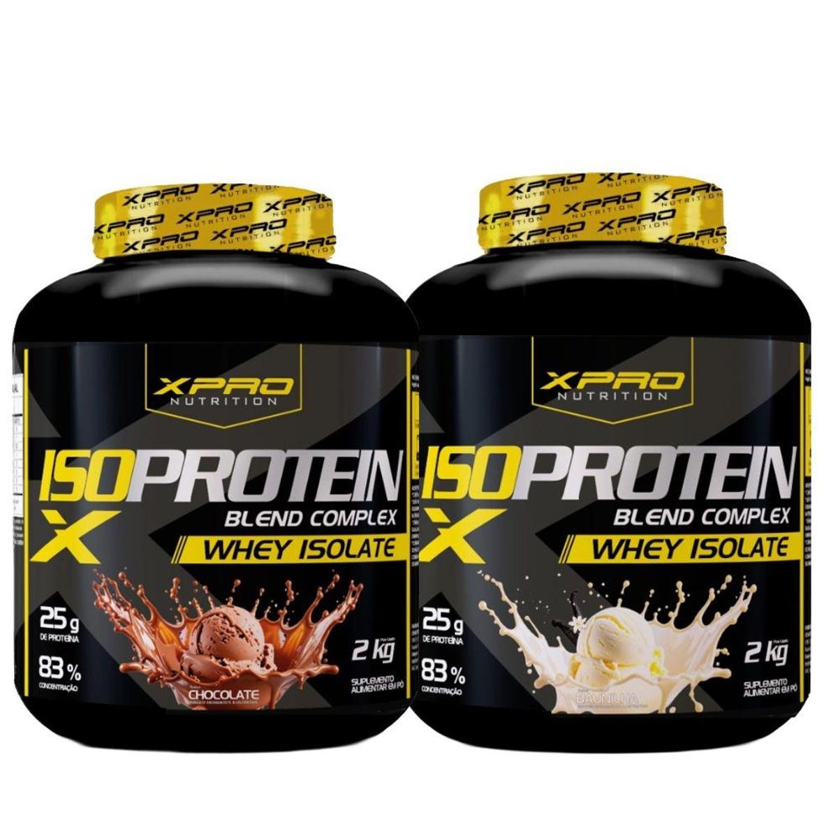 Kit 2x Whey Protein Blend Complex Iso 2Kg - XPRO