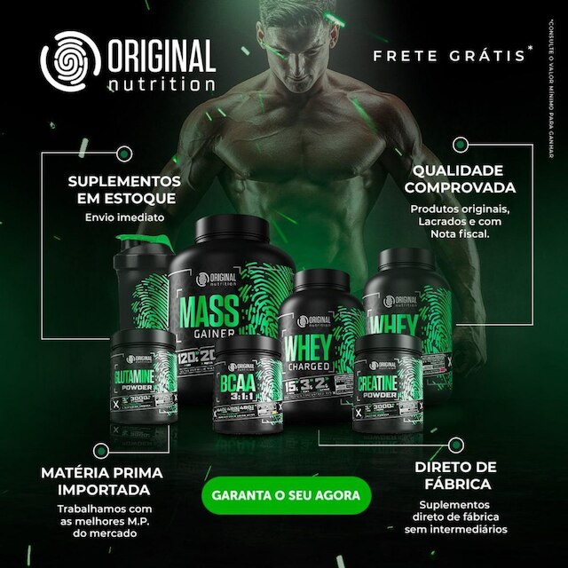 KIT 2x Whey Protein Complex 900g + BCAA 100g + Creatina 100g + Coqueteleira - Original Nutrition