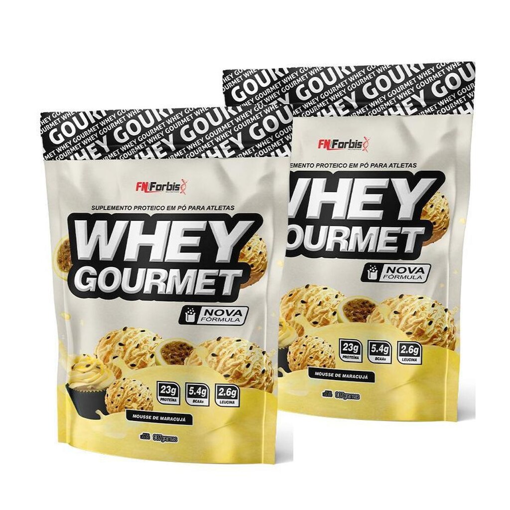 Kit 2X Whey Protein Gourmet 907g Refil - FN Forbis Nutrition