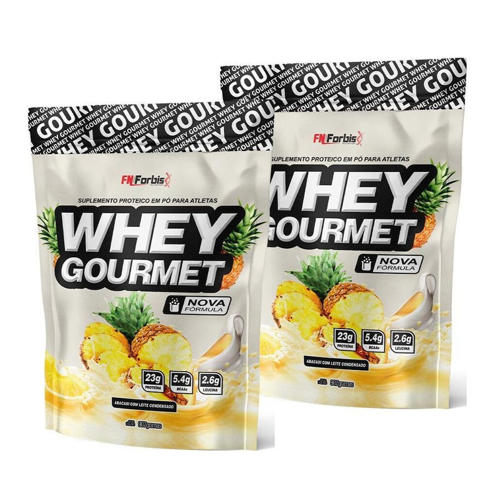 Kit 2X Whey Protein Gourmet 907g Refil - FN Forbis Nutrition