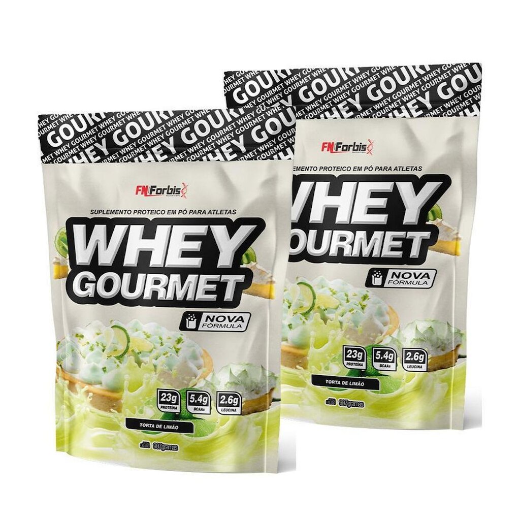 Kit 2X Whey Protein Gourmet 907g Refil - FN Forbis Nutrition