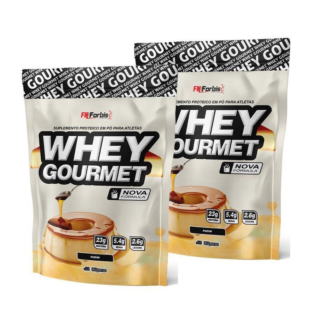 Kit 2X Whey Protein Gourmet 907g Refil - FN Forbis Nutrition