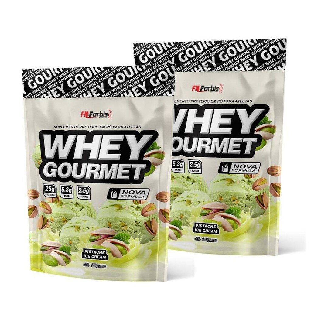 Kit 2X Whey Protein Gourmet 907g Refil - FN Forbis Nutrition