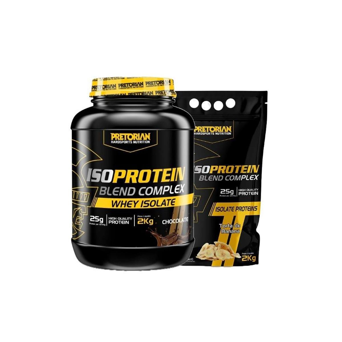 Kit 2x Whey Protein Iso Protein Blend Complex 2Kg - Pretorian