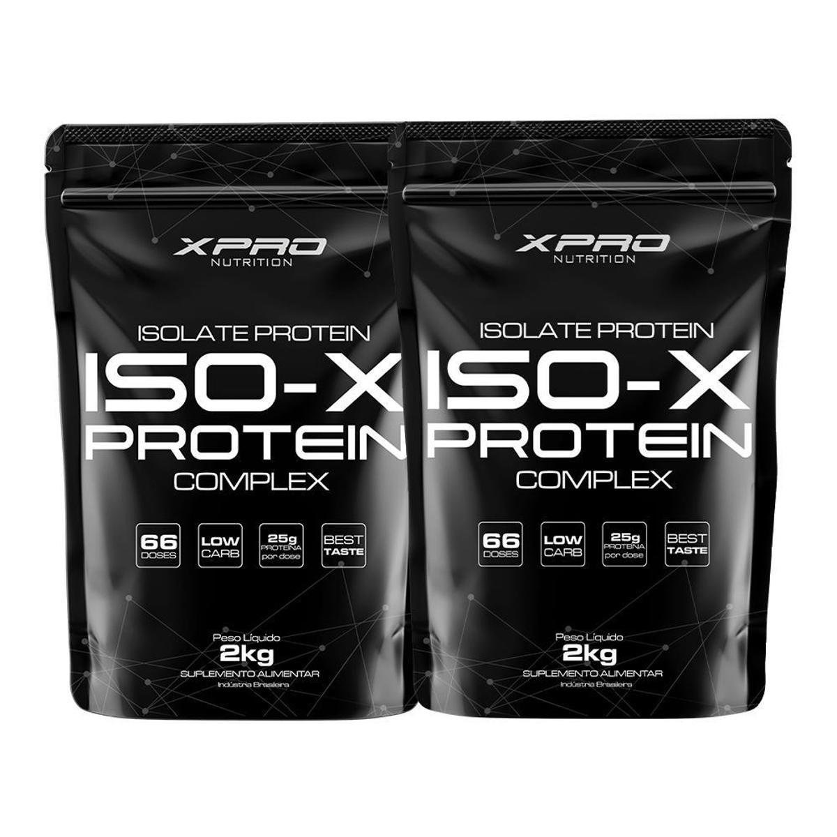 Kit 2x Whey Protein Iso - X Protein Complex 2kg - XPRO Nutrition Menor preço em Kit 2x Whey Protein Iso - X Protein Complex 2kg - XPRO Nutrition
