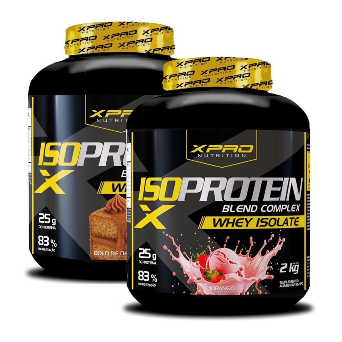 Kit 2x Whey Protein Isolado Blend Complex 2Kg - XPRO