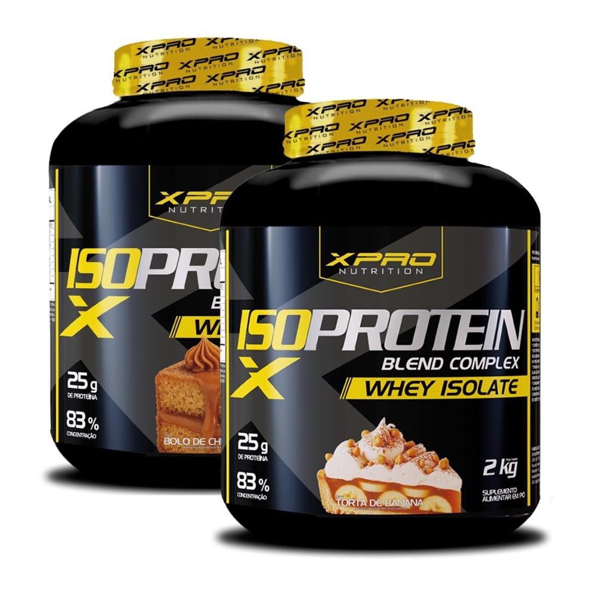 Kit 2x Whey Protein Isolado Blend Complex 2Kg - XPRO