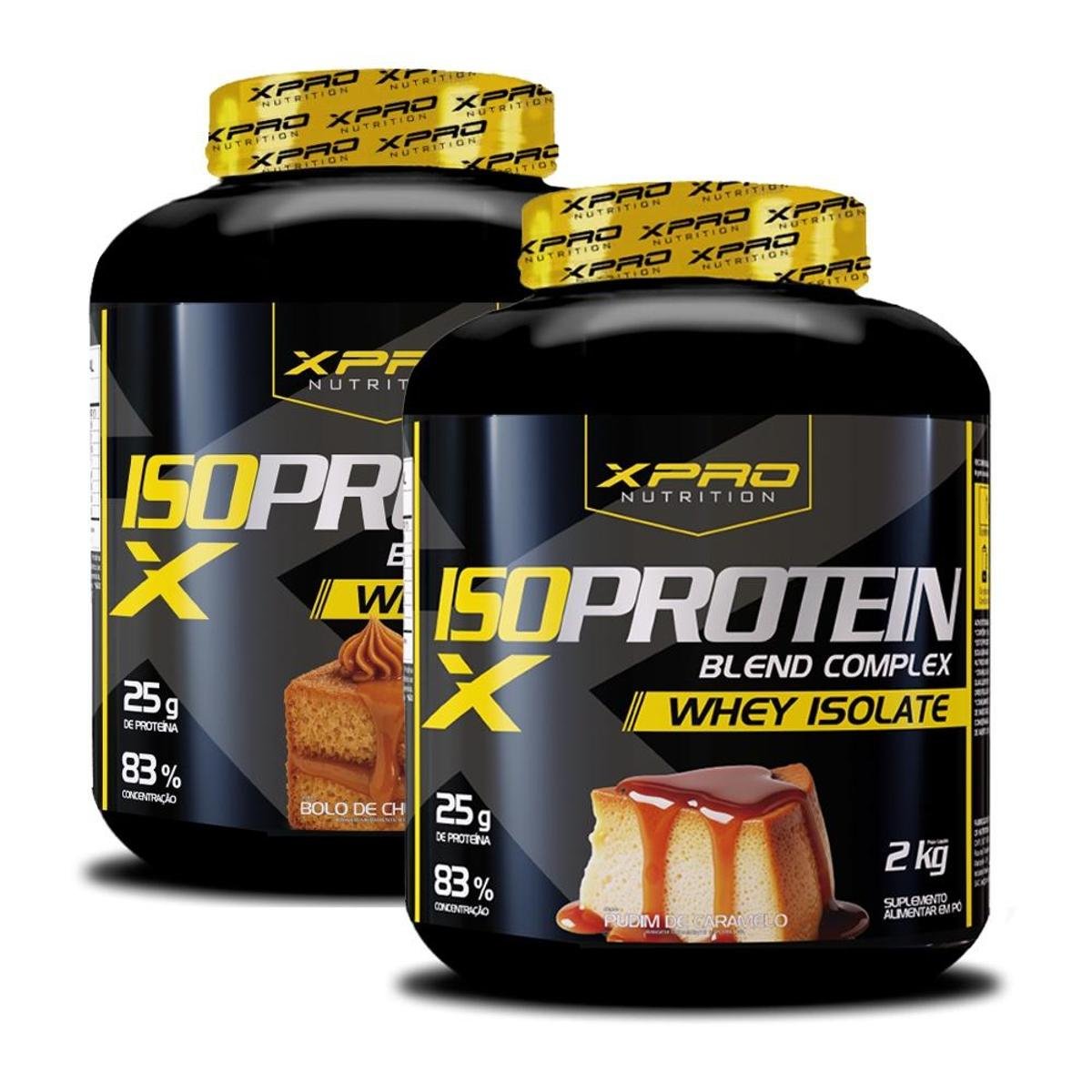 Kit 2x Whey Protein Isolado Iso Blend Complex 2Kg - Pretorian