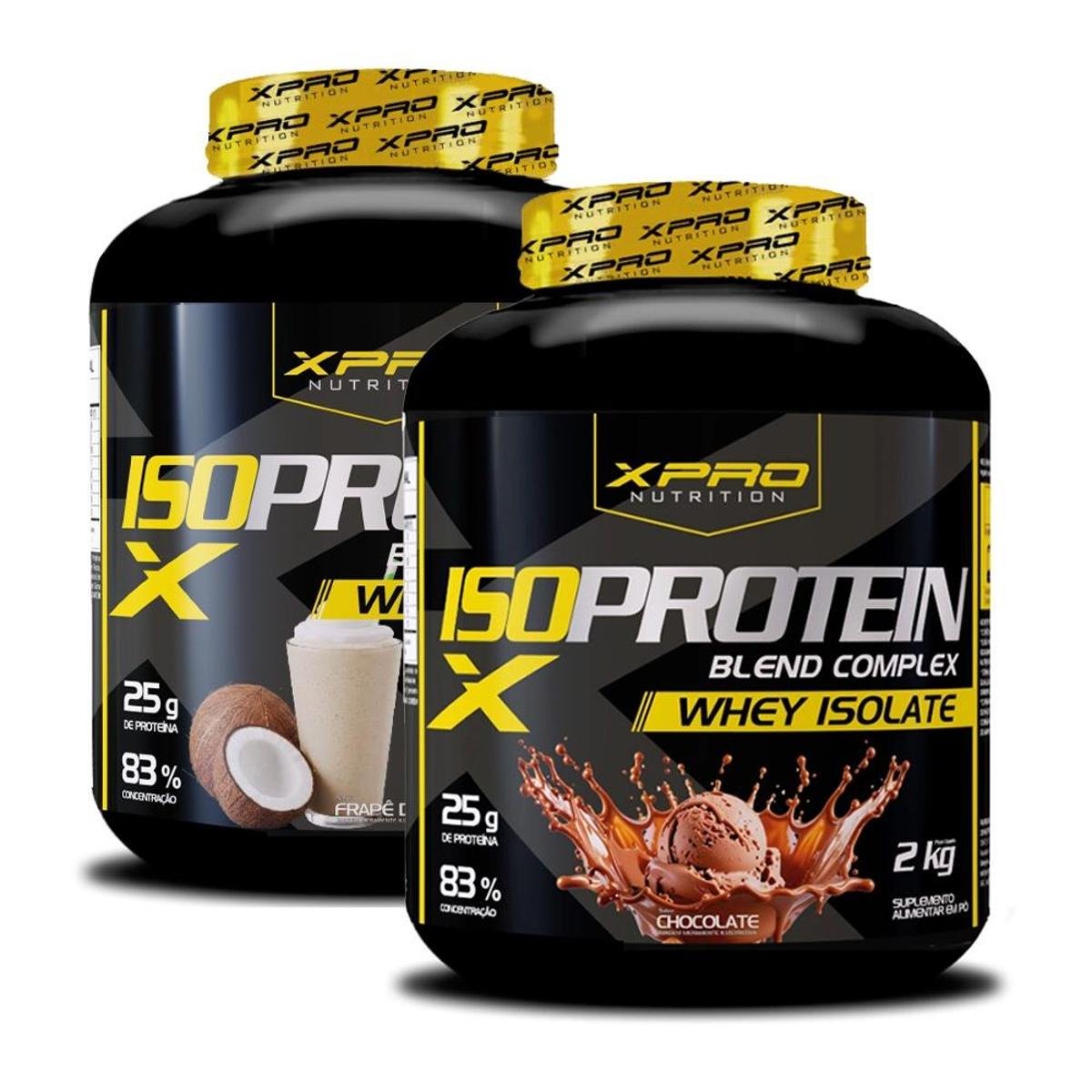 Kit 2x Whey Protein Isolado Blend Complex 2Kg - XPRO