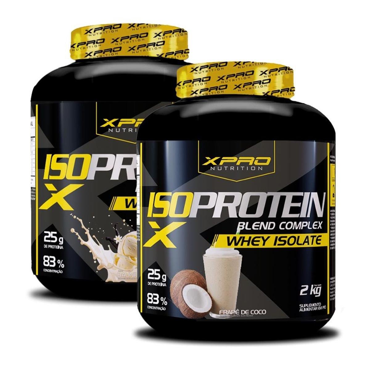 Kit 2x Whey Protein Isolado Blend Complex 2Kg - XPRO
