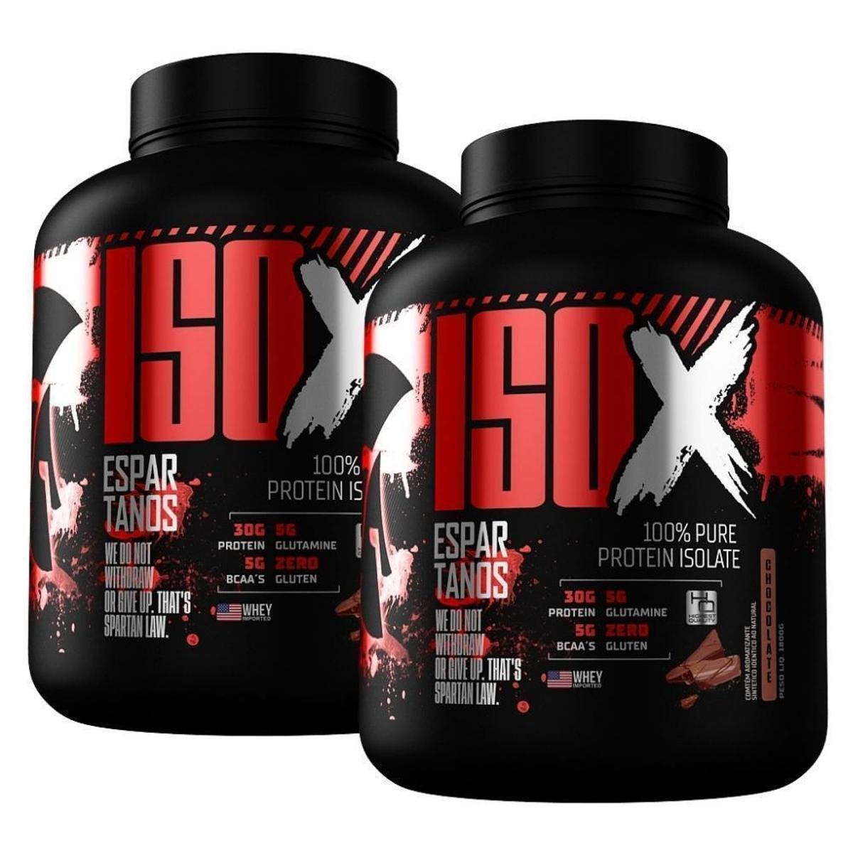 Kit 2x Whey Protein Isolado ISO X 1800g Espartanos - Kit De Suplementos Para Massa Muscular Menor preço em Kit 2x Whey Protein Isolado ISO X 1800g Espartanos - Kit De Suplementos Para Massa Muscular