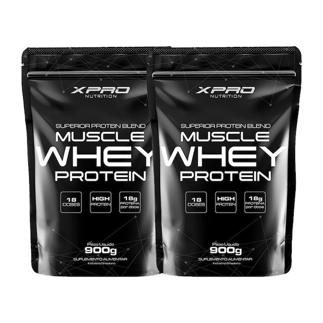 Kit 2x Whey Protein Muscle Whey 900g - XPRO Nutrition