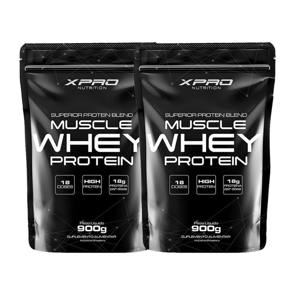 Kit 2x Whey Protein Muscle Whey 900g - XPRO Nutrition