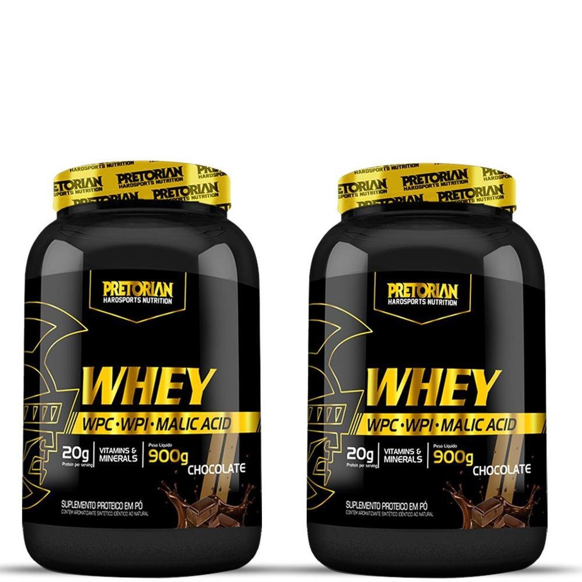 Kit 2x Whey Ultra Protein 900g Pretorian Chocolate Netshoes