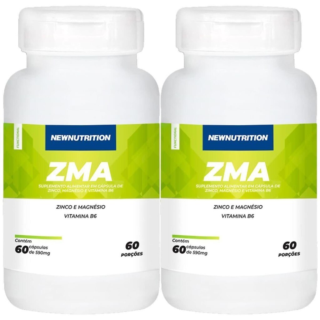 Kit 2X ZMA 590mg - 60 Cápsulas - NewNutrition