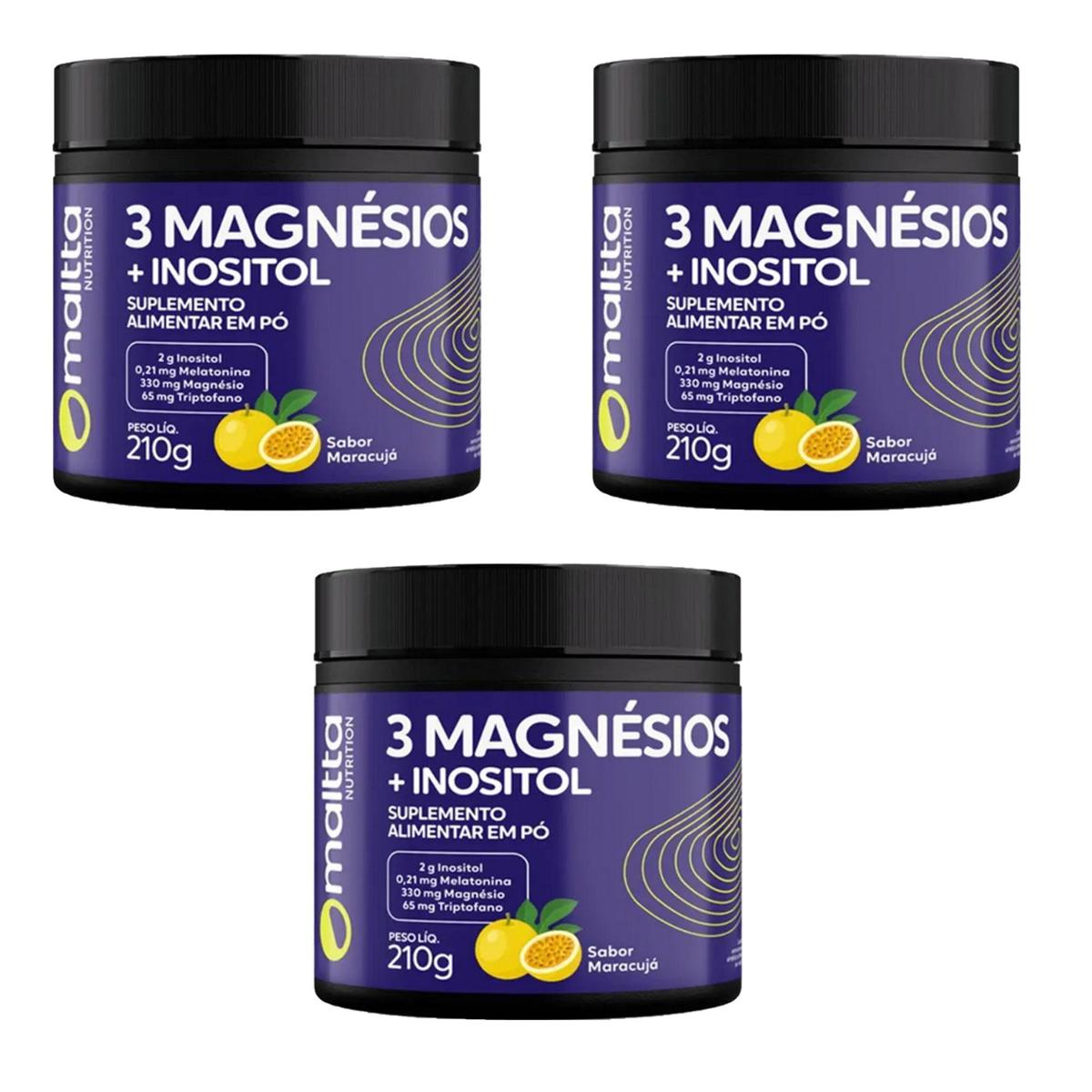 Kit 3 Magnésios Maltta 3x210g