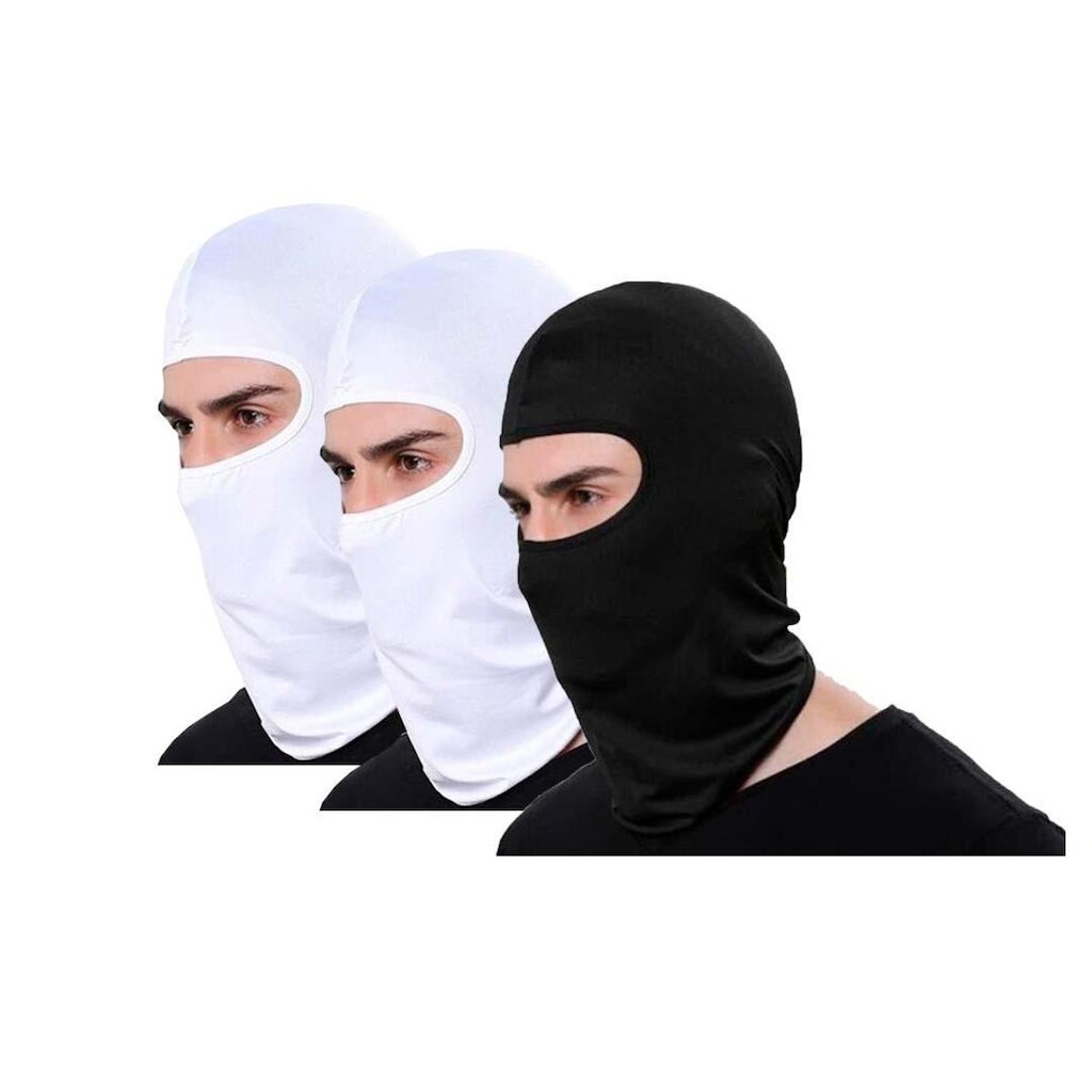 Kit 3 Balaclava Térmica Ninja Touca Motociclista Proteção Uv 50+ - Cinza - Unico - Homem